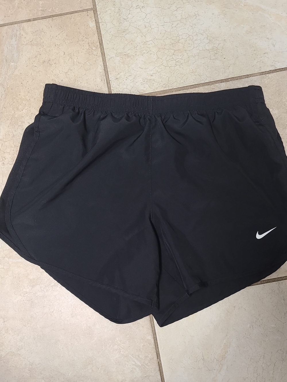 Nike Girls Black Dri-FIT Running Shorts - Size Large